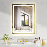24x32" Gold Tempered MirrorDual LED Light StripsFront and Back Lighting T3177P320566