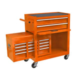 High Capacity Rolling Tool Chest with Wheels and Drawers, 8-Drawer Tool Storage Cabinet--ORANGE W110259203