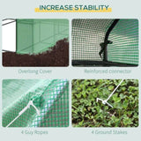 Walk-in Greenhouse for Outdoors with Roll-up Zipper Door, 18 Shelves, PE Cover, Small & Portable W2225142615