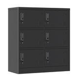 ZNTS 6-Door Employee Storage Locker, Metal Lockers for Office, Gym, School, and Homewith Card Slot 30035722