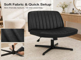 Criss Cross Office Chair, No Wheels Armless Swivel, Wide Seat Criss Cross Chair for Home Office & 28285615
