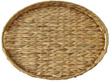 16-Inch Natural Water Hyacinth Decorative Tray with Clear Acrylic Insert, 1 Count 84385763