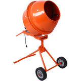 370W Portable Electric Concrete Mixer Cement Mixing Barrow Machine Mixing Mortar Handle with Wheel W46572270