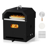 ZNTS Outdoor Pizza Oven 4 in 1 Wood Fired 2-Layer Detachable Outside Ovens with Pizza Stone, Cooking 17661763