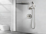 10 Inch Rainfall Shower Head with Handheld Shower Combo with 12 inch Adjustable Extension Arm W1219P506561