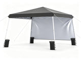 9ft x 9ft Pop Up Canopy Tent with Sidewall, UPF 50 Silver Coated Waterproof Oxford Instant Shelter, 60113406