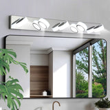 Modern 5-Light LED Vanity Light Fixture - Chrome Finish with Acrylic Light Shades - Energy-Efficient W1340P206815
