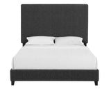 Queen Size Charcoal Grey Upholstered Platform Bed B108P160250