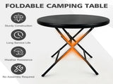 31.5 Inch Round Folding Table, Heavy Duty Plastic Foldable Cocktail Bistro Table, Easy 66085964