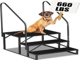 RV Step 3 Step Ladder, Upgrade RV Step with Handrails, Heavy Duty RV Stairs with Anti-Slip Pedal Hot 85009726