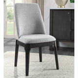 Light Grey and Grey Oak Upholstered Side Chairs B062P186538