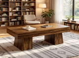 Rustic Farmhouse Coffee Table with Chunky Base 06214886