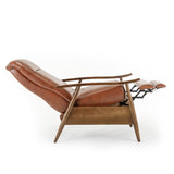 Sarasota Wood Arm Push Back Recliner - Caramel B050P281016