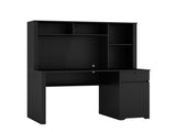Computer Desk with Hutch & Bookshelf,Wood Executive Desk Teens Student Desk Writing Laptop Home W1321P289999