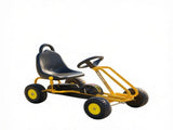 Yellow 4-Wheel Kids Pedal Go Kart Adjustable Seat, Hand Brake Safety System, for 3-6 Years Old 54358888