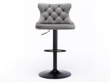 A&A Furniture,Swivel Velvet Barstools Adjusatble Seat Height from 25-33 Inch,17.7 inch base, Modern W114341203