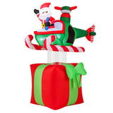6 Feet Christmas Inflatables Airplane with Built-In Blower 15326109