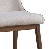 White and Brown Side Chair B062P209258