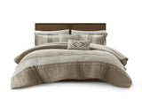 5-Piece Full/Queen Comforter 5pcs Set,Taupe B035P408734