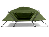 Collapsible camping tent with an integrated cot 53386816