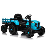 ZNTS Ride on Tractor with Trailer,24V 400W Powered Electric Tractor Toy w/Remote Control,electric car for W1578P194692