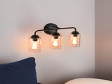 3-Light with Clear Glass Glacier Shade Unique Hand-make Lampshade Industrial Indoor Light Fixtur E26 35005971