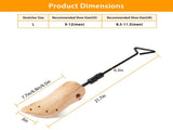 Adjustable Stretcher, Solid Pine Wood Shoe Shaper with Metal Crank & 8 Pressure Relief Plugs, 23861050