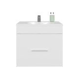 Bathroom Vanity, 1 Drawer, White B097P350320