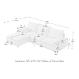 L-Shaped linen sectional sofa with right chaise,living room ,bedroom,office. 83756926
