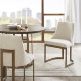 ZNTS 21'' Accent Dining Chairs, Antique Gold Metal Frame Back and Sled Leg Contemporary Modern Style for B03548769