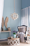 6 - Light Wood Chandelier, Hanging Light Fixture with Adjustable Chain for Kitchen Dining Room Foyer W2078138924