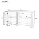 TREXM Wood Traditional Style Sideboard with Adjustable Shelves and Gold Handles for Kitchen, Dining N715P232696M