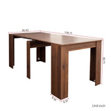 Multifunctional extendable console table W331106545