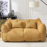 Soft beanbag chair with high resilience foam core for two people. The comfortable square recliner W1996P252272