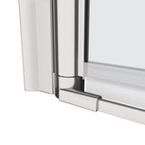 ZNTS 1 3/8" adjustment,universal pivot shower door, open outside, with 1/4" tempered glass W2122131056