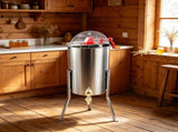 3-Frame Manual Honey Extractor, Stainless Steel Beekeeping Honey Spinner with Adjustable Stand & Lid 47283768