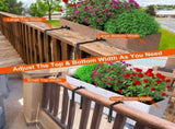Adjustable Heavy-Duty Iron Planter Bracket 6.1-11.6" Extendable Tray 2.36-6.9" Two-Level 76808044