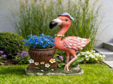 Outdoor Garden Sculpture Flamingo Flower Pot Planter - Unique Yard Statue Decoration, Interesting W5398P454683