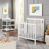 Connelly Mini Crib With Mattress Pad White/Rockport Gray B022P204871