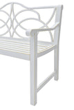 Outdoor Garden Patio Bench,Iron Metal Steel Frame Park Bench with Backrest and Armrest, Slatted Seat W1117P155244
