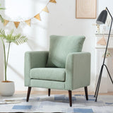 Barrel Chair, Teddy Fabric Accent Chair, Fabric Armchair Club Chair,Upholstered Arm Chair with Solid W1028P236497