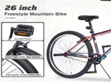 26 Inch Freestyle Bike for Teens, Steel Frame Single-Speed Bicycle with 2 Pegs , Front Caliper Brake 96573104