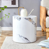 The cylindrical table with its patterned design can be easily integrated into a variety of interior W1512P362942
