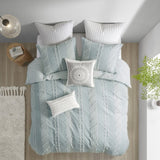 King/Cal King 3 Piece Cotton Jacquard Duvet Cover Set B03596483