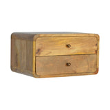 Artisan Furniture Solid Wood Oak-ish 2 Drawer Floating nightstand B182P280787