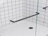 Half frameless double sliding glass shower door, SGCC certified 1/4 inch transparent tempered W2965P364895