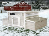 Large Wooden Chicken Coop Outdoor Hen House Poultry Cage for Outdoor with 2 Sides Nesting Boxes W2326P486262
