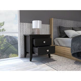 Breeze Four-Legged Modern Bedroom Nightstand, with Two Drawers B128P148671