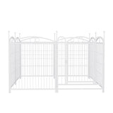 ZNTS Dog Playpen Indoor 32 inch 8 Panels Metal Dog Pen Pet Dog Fence Outdoor Exercise Pen with Doors, W368P234001