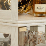 Lighted Corner Curio Cabinet - Display Case for Living Room, Antique Collectibles, Wine & Bar Glass W1758P294619